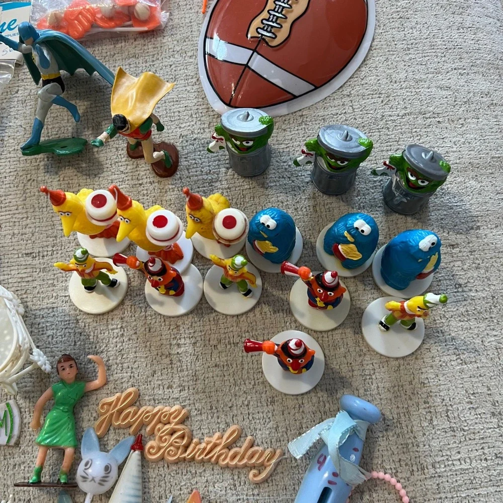 Vintage Lot Cake Toppers Decor Holiday Birthday Disney Garfield Sports Baby More